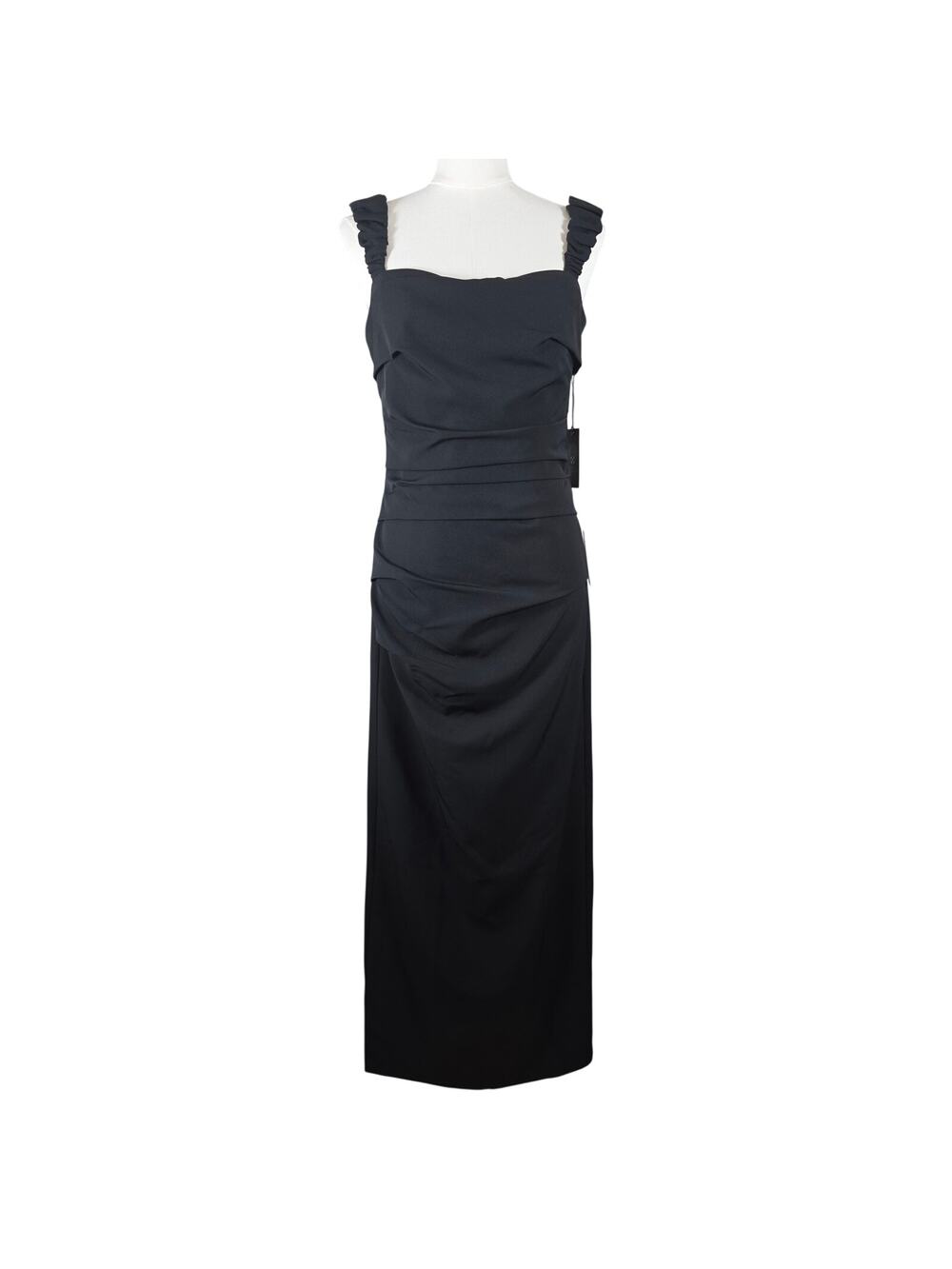 NWT 6 Black Vince Camuto Lined Maxi Dress w/Back Zip & Slit‎
